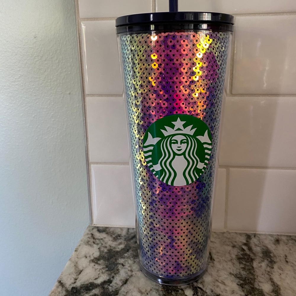 Starbucks holiday 2020 Iridescent Sequin Tumbler